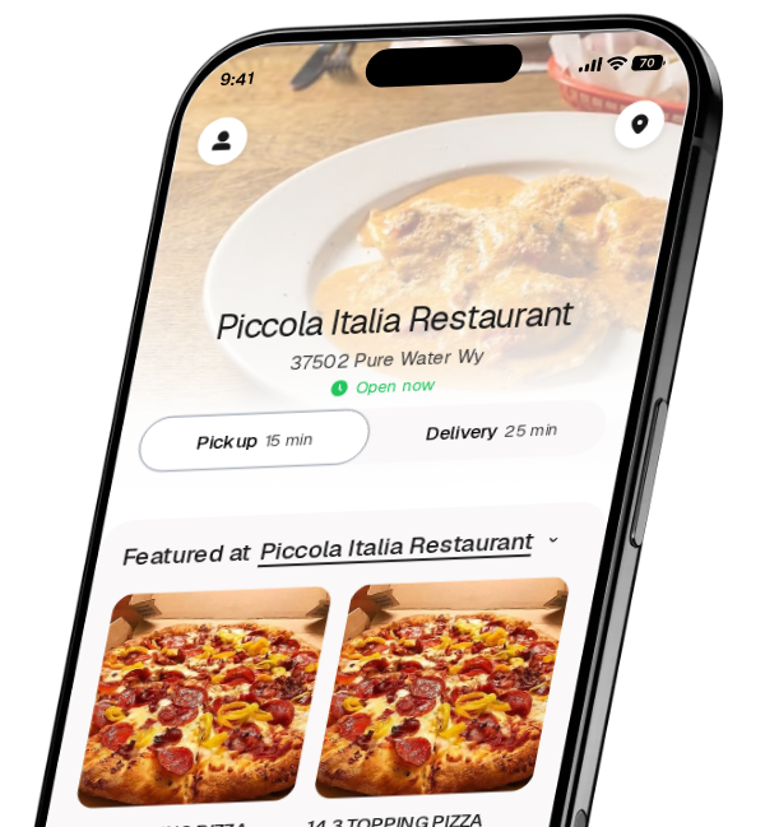 Piccola Italia Restaurant app preview