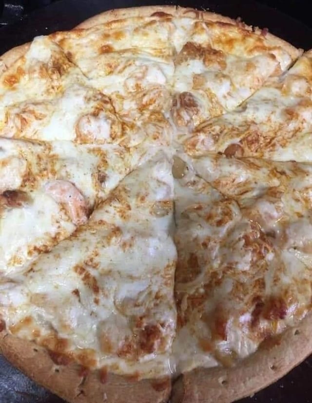 14" SHRIMP ALFREDO PIZZA